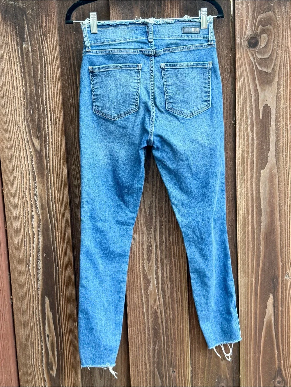 KUT from the Kloth Connie High Rise Fab Ab Ankle Skinny Jeans Button Fly 2